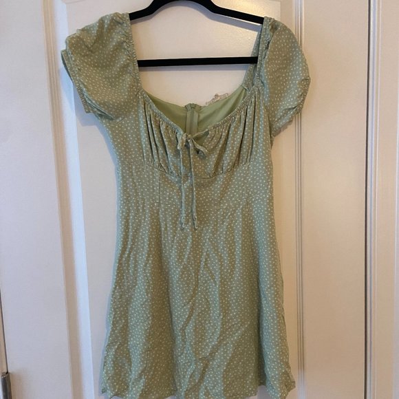 green floral dress pacsun Viscose Rayon Dresses